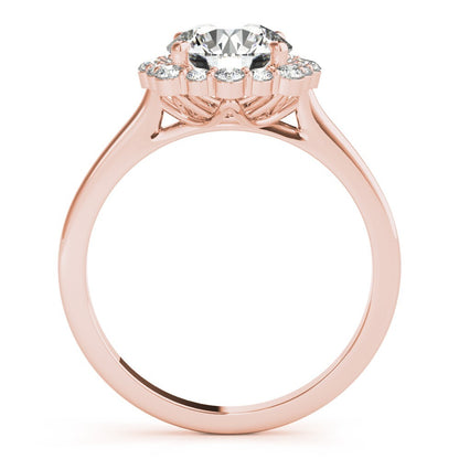 Lab-Grown Diamond Halo Engagement Ring in Platinum