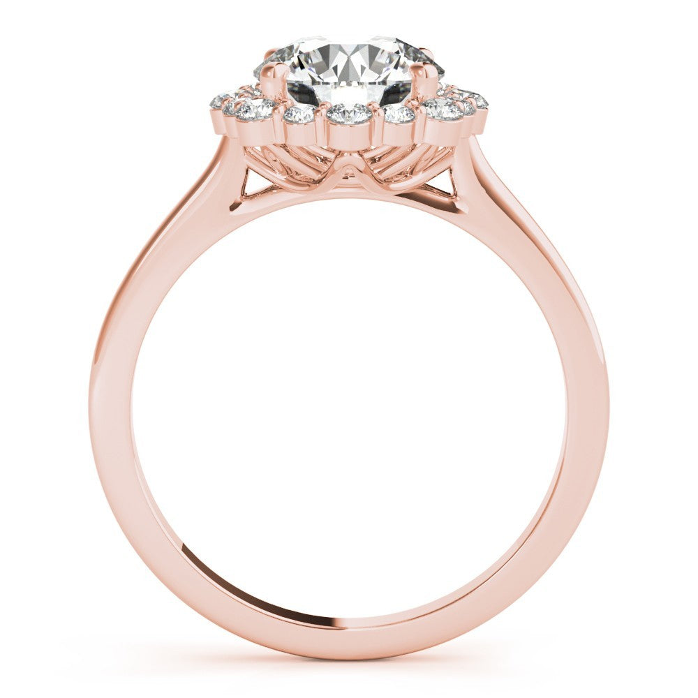 Lab-Grown Diamond Halo Engagement Ring in Platinum