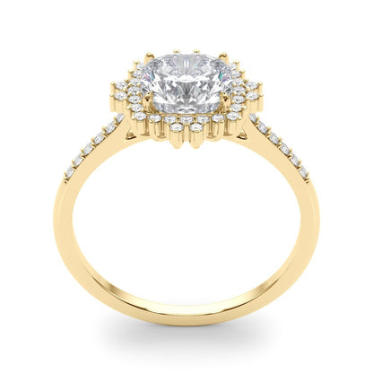 Lab-Grown Diamond Halo Engagement Ring in Platinum UK Hallmarked