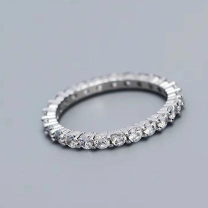 1.05Ct Natural Diamond Eternity Ring White Gold | Claw Set