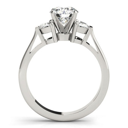 Lab-Grown Round Cut Diamond Trilogy Engagement Ring