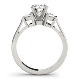 Lab-Grown Round Cut Diamond Trilogy Engagement Ring