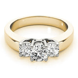 2.00Ct Lab Grown Round Brilliant Cut Diamond 3 Stone Engagement Ring Platinum