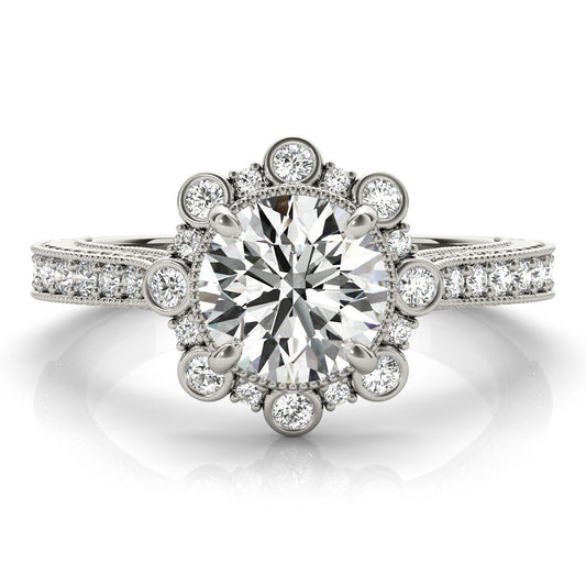  Lab-Grown Diamond Halo Engagement Ring
