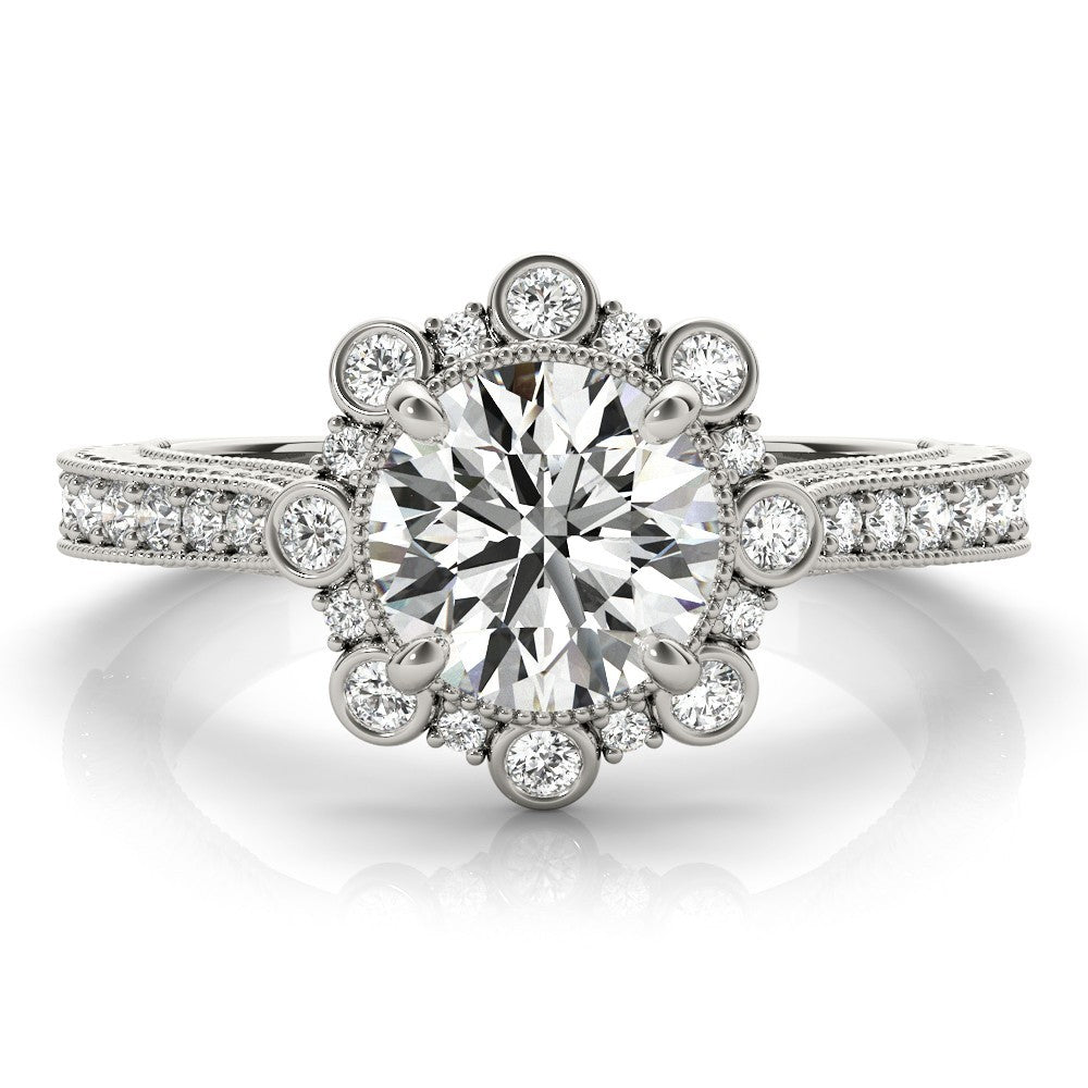  Lab-Grown Diamond Halo Engagement Ring