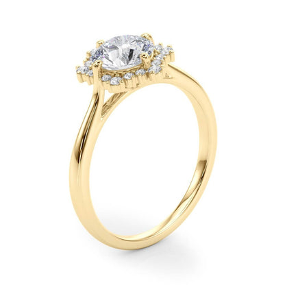 Lab-Grown Diamond Halo Engagement Ring in Platinum