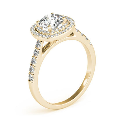 Lab-Grown Diamond Halo Engagement Ring in Platinum