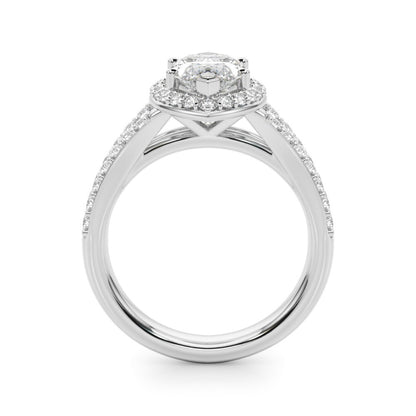 2.00Ct DE/VS Lab Grown Marquise Diamond Halo Engagement Ring Platinum