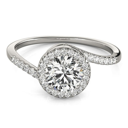 Lab Grown Round Diamond Halo Engagement Ring