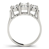 18k yellow gold Oval cut Trilogy Engagement Ring – 2Ct DE/VS Lab Grown Diamonds