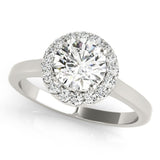 Lab-Grown Diamond Halo Engagement Ring in Platinum