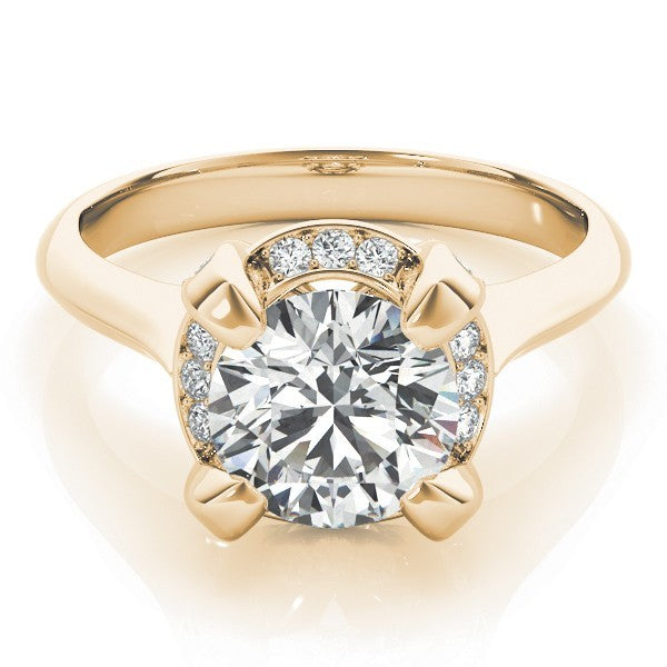 Lab-Grown Diamond Halo Engagement Ring in 18K White Gold 