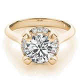 Lab-Grown Diamond Halo Engagement Ring in 18K White Gold 