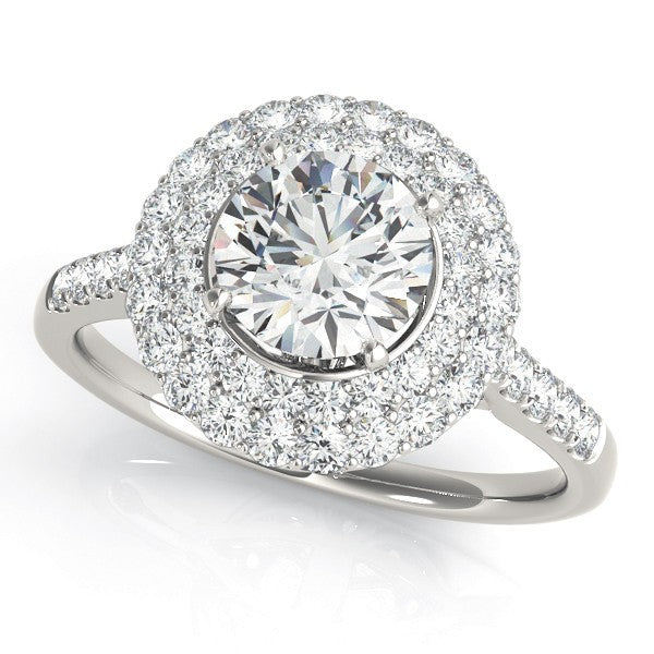 Lab Grown Round Diamond Halo Engagement Ring