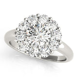 Lab Grown Round Diamond Halo Engagement Ring