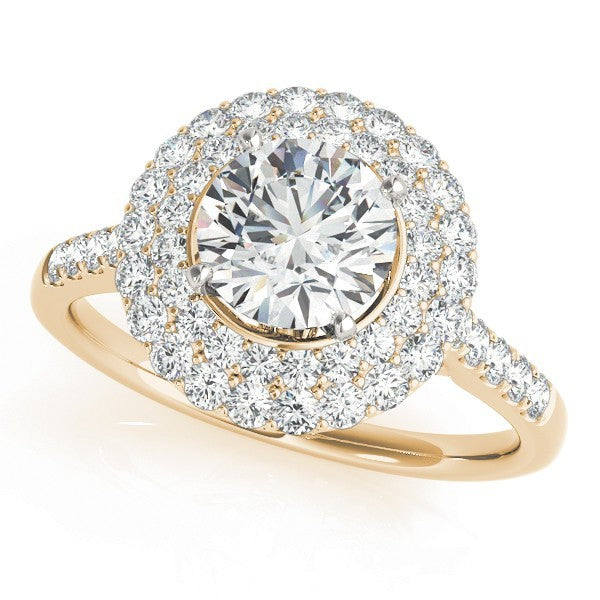 Lab Grown Round Diamond Halo Engagement Ring