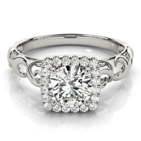  Lab-Grown Diamond Halo Engagement Ring