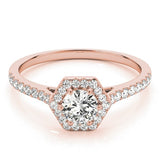2.00Ct Lab Grown Round Diamond Halo Engagement Ring 18K Yellow Gold