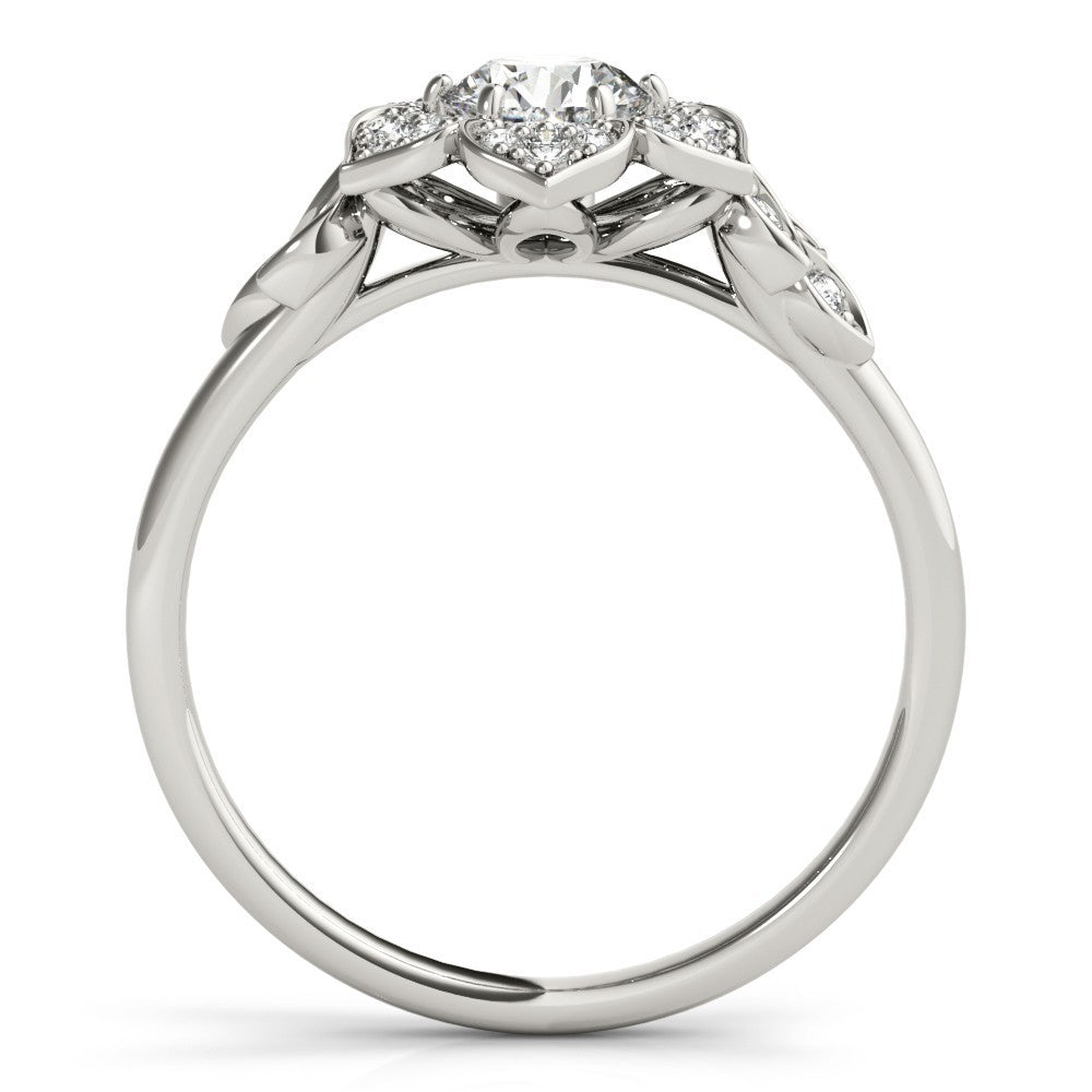 Lab-Grown Diamond Halo Engagement Ring in Platinum