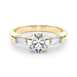 Lab-Grown Round Diamond 3 Stone Engagement Ring 