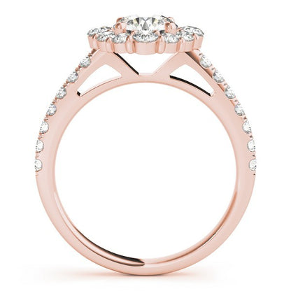 Lab Grown Diamond Halo Engagement Ring 