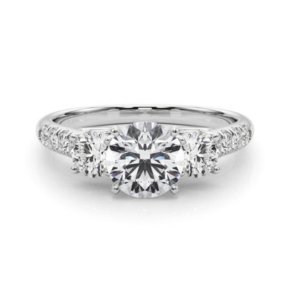 Diamond ring with a white background