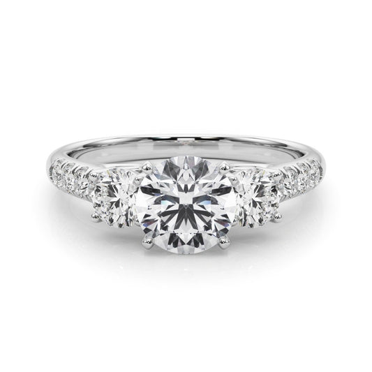 Diamond ring with a white background