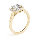 Lab Grown Round Diamond Halo Engagement Ring