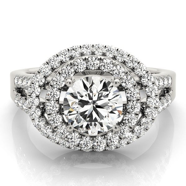Lab Grown Round Diamond Halo Engagement Ring