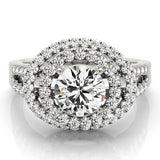Lab Grown Round Diamond Halo Engagement Ring