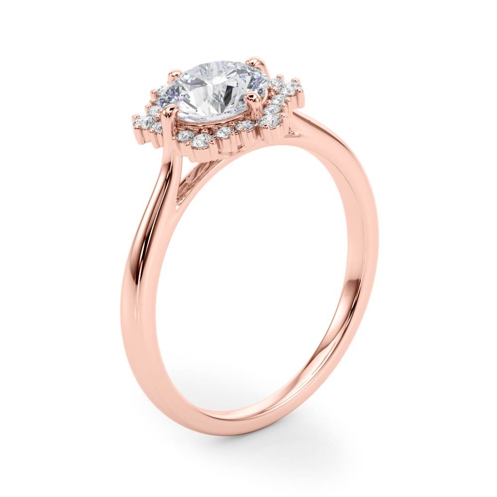 Lab-Grown Diamond Halo Engagement Ring in Platinum