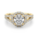 Lab-Grown Diamond Halo Engagement Ring 
