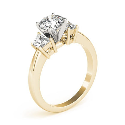 Lab-Grown Round Cut Diamond Trilogy Engagement Ring In 18K White Gold 2.00CT DE/VS