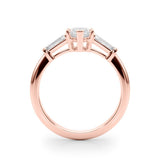 Lab-Grown Marquise Cut Diamond 3 Stone Engagement Ring