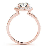 Lab Grown Round Diamond Halo Engagement Ring 
