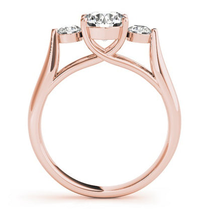 0.50Ct - 2.00Ct Lab Grown Round Diamond 3 Stone Engagement Ring Platinum
