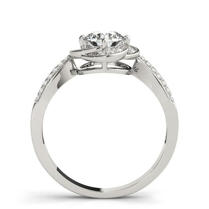 Lab Grown Round Diamond Halo Engagement Ring