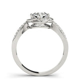 Lab Grown Round Diamond Halo Engagement Ring