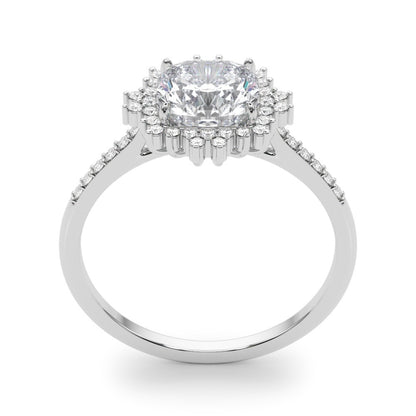 Lab-Grown Diamond Halo Engagement Ring in Platinum UK Hallmarked