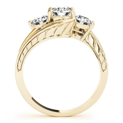 0.50Ct To 2.00Ct Lab Grown Round Diamond Trilogy Engagement Ring Platinum