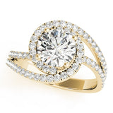 Lab-Grown Diamond Halo Engagement Ring 