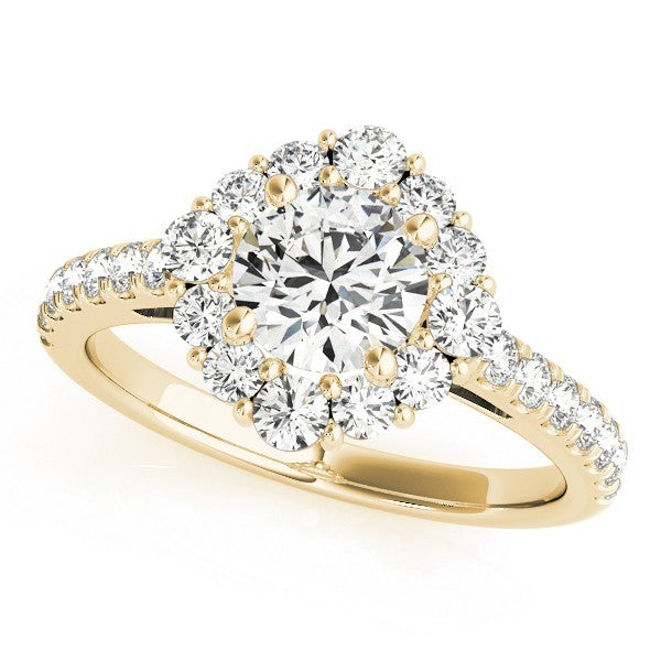 Lab Grown Diamond Halo Engagement Ring 