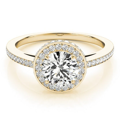 Lab Grown Round Diamond Halo Engagement Ring