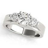 2.00Ct Lab Grown Round Diamond 3 Stone Engagement Ring Platinum