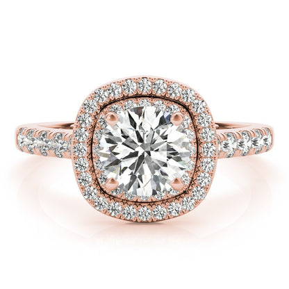 Lab-Grown Diamond Halo Engagement Ring in Platinum