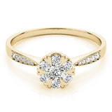 Lab Grown Round Diamond Halo Engagement Ring