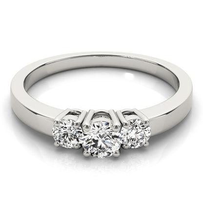 Lab Grown Round Diamond 3 Stone Engagement Ring Platinum - 0.50Ct - 2.00Ct
