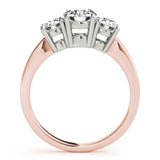 0.50Ct - 2.00Ct DE/VS Lab Grown Round Diamond Trilogy Engagement Ring Platinum