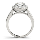 Lab Grown Round Diamond Halo Engagement Ring
