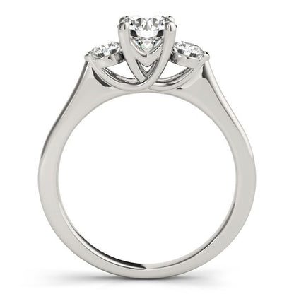 Lab Grown Diamond 3 Stone Engagement Ring For Women 2CT DE/VS In Platinum